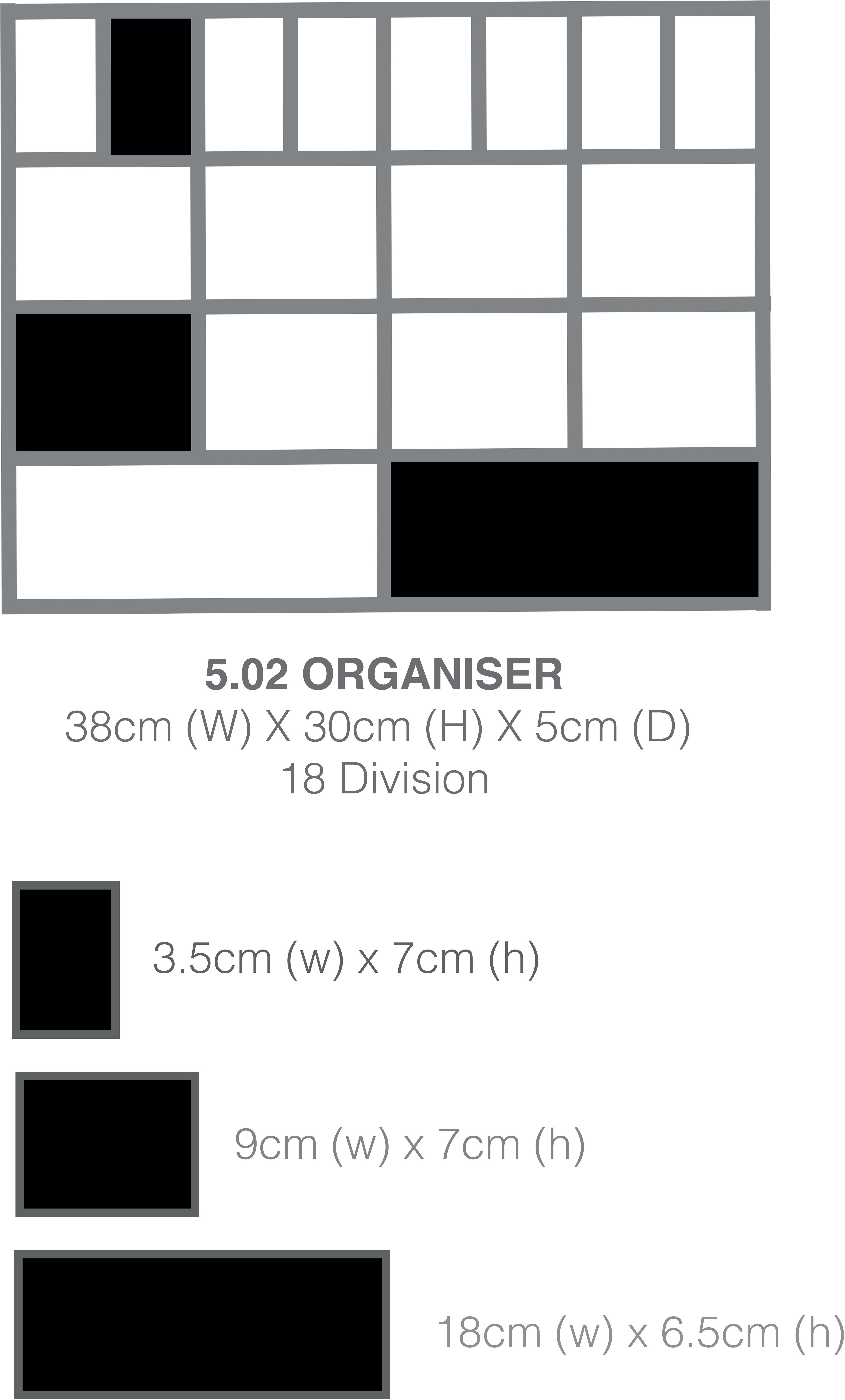 Wham 38cm Organiser Box with 18 Compartments