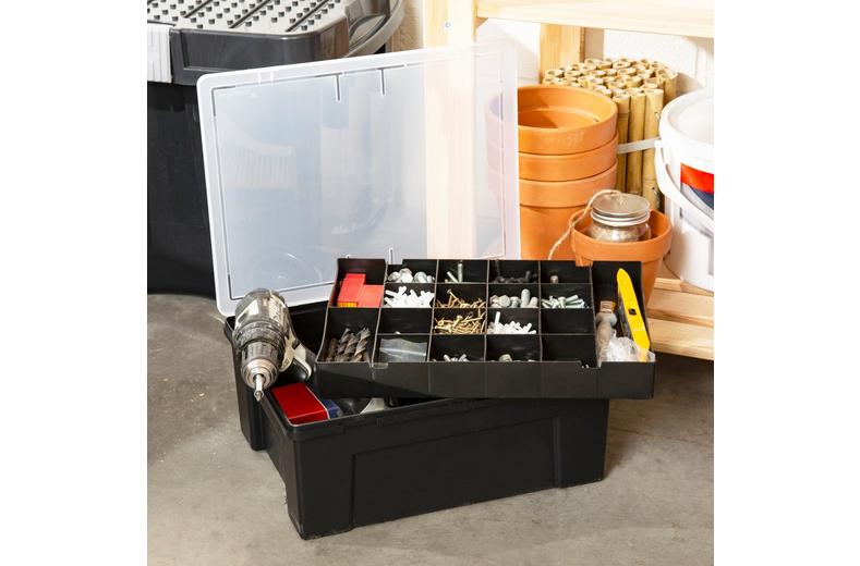 Wham 38cm Organiser Box with 19 Compartments & Removable Tray Wham 38cm Organiser Box with 19 Compartments & Removable Tray