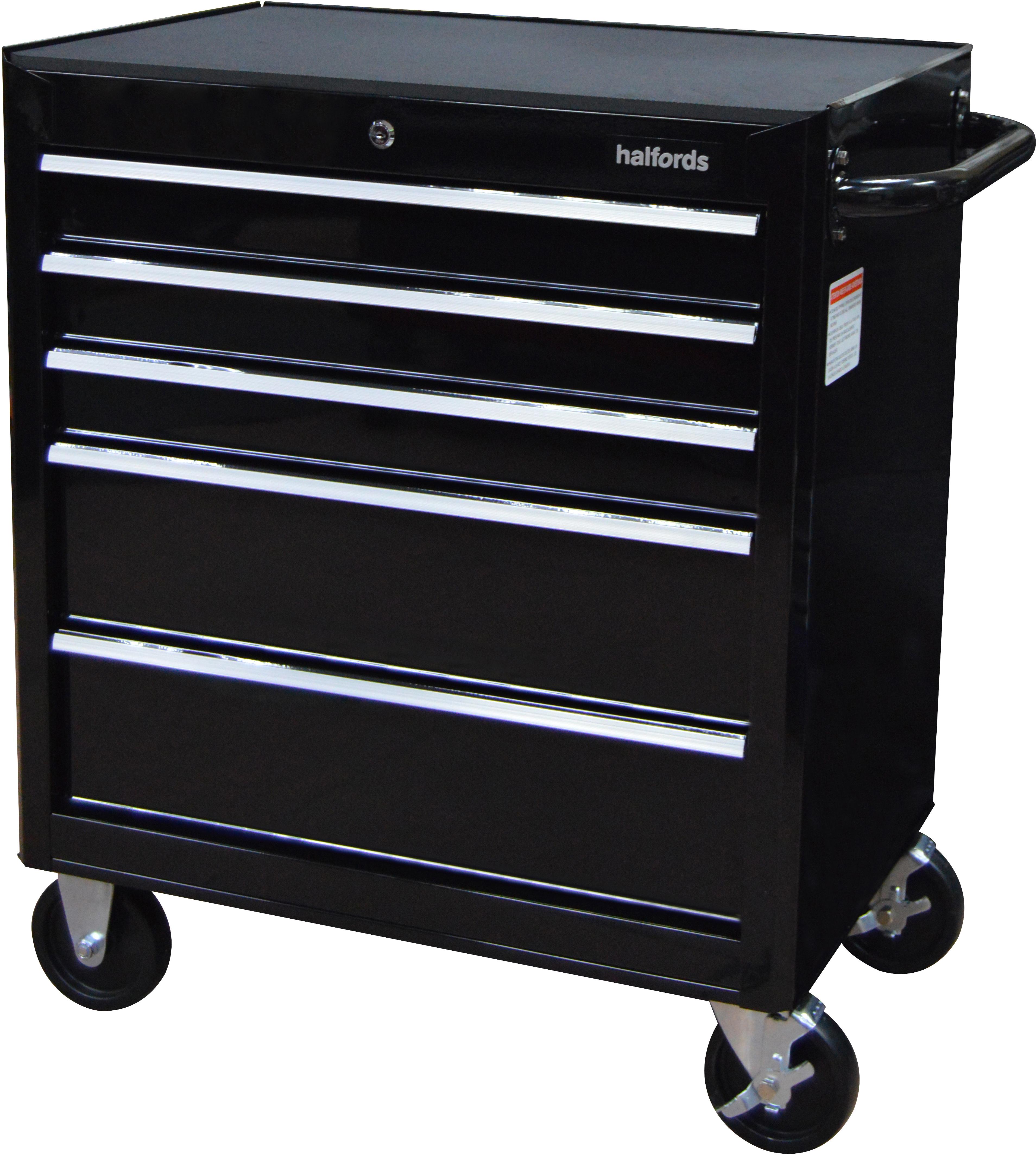 Halfords 5 Drawer Cabinet - Black