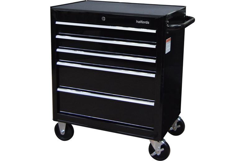 Halfords 5 Drawer Cabinet - Black