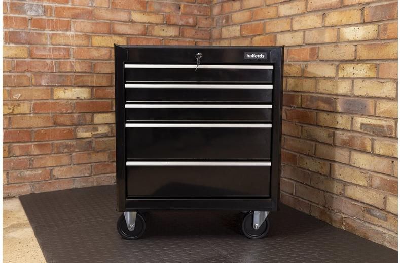 Halfords 5 Drawer Cabinet - Black Halfords 5 Drawer Cabinet - Black