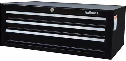 Halfords 3 Drawer Middle Chest Lockable Garage Tool Storage 75kg Max Load 