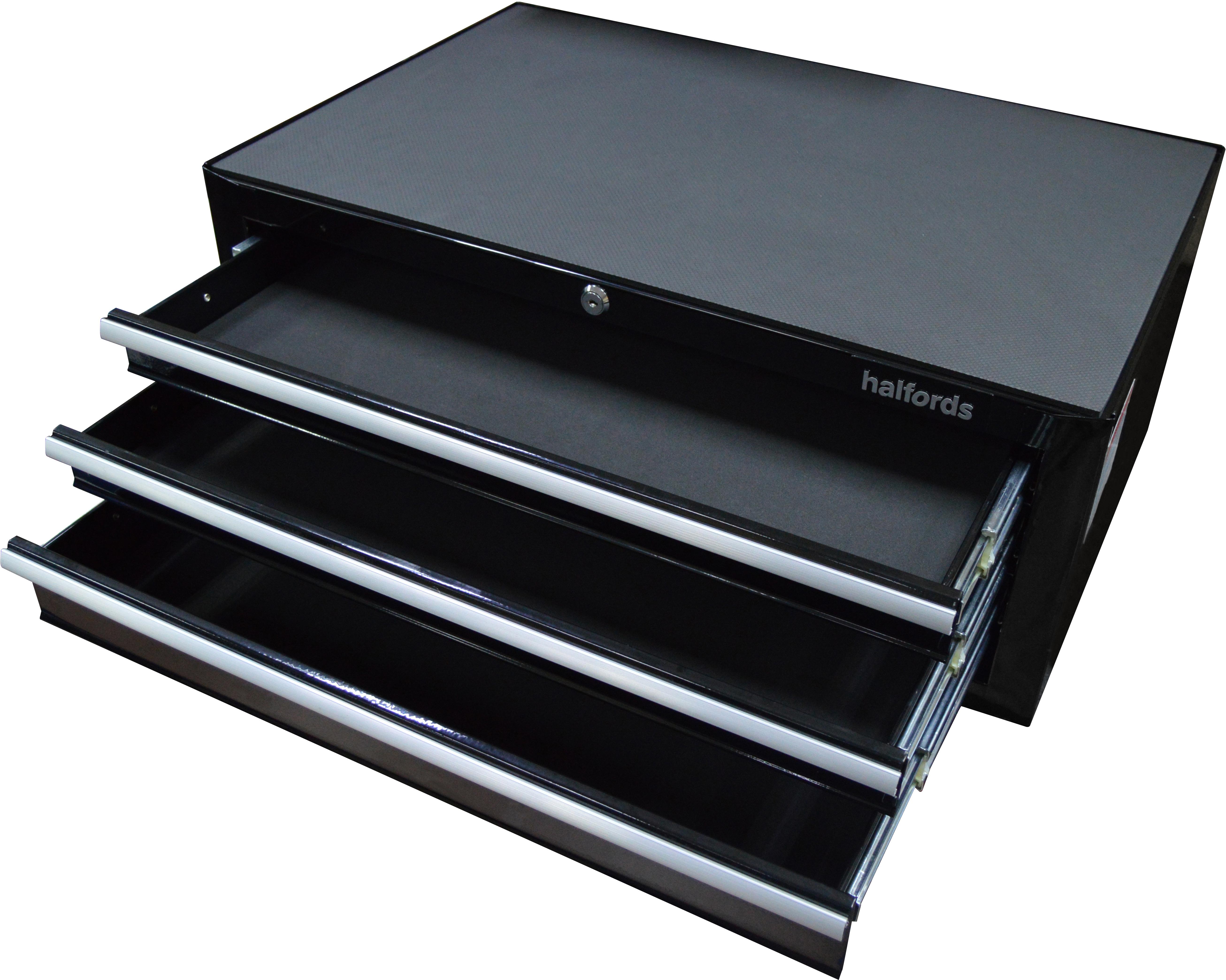 Halfords 3 Drawer Middle Chest - Black