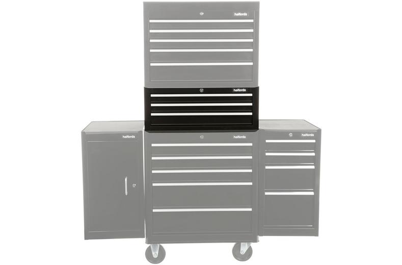 Halfords 3 Drawer Middle Chest - Black Halfords 3 Drawer Middle Chest - Black