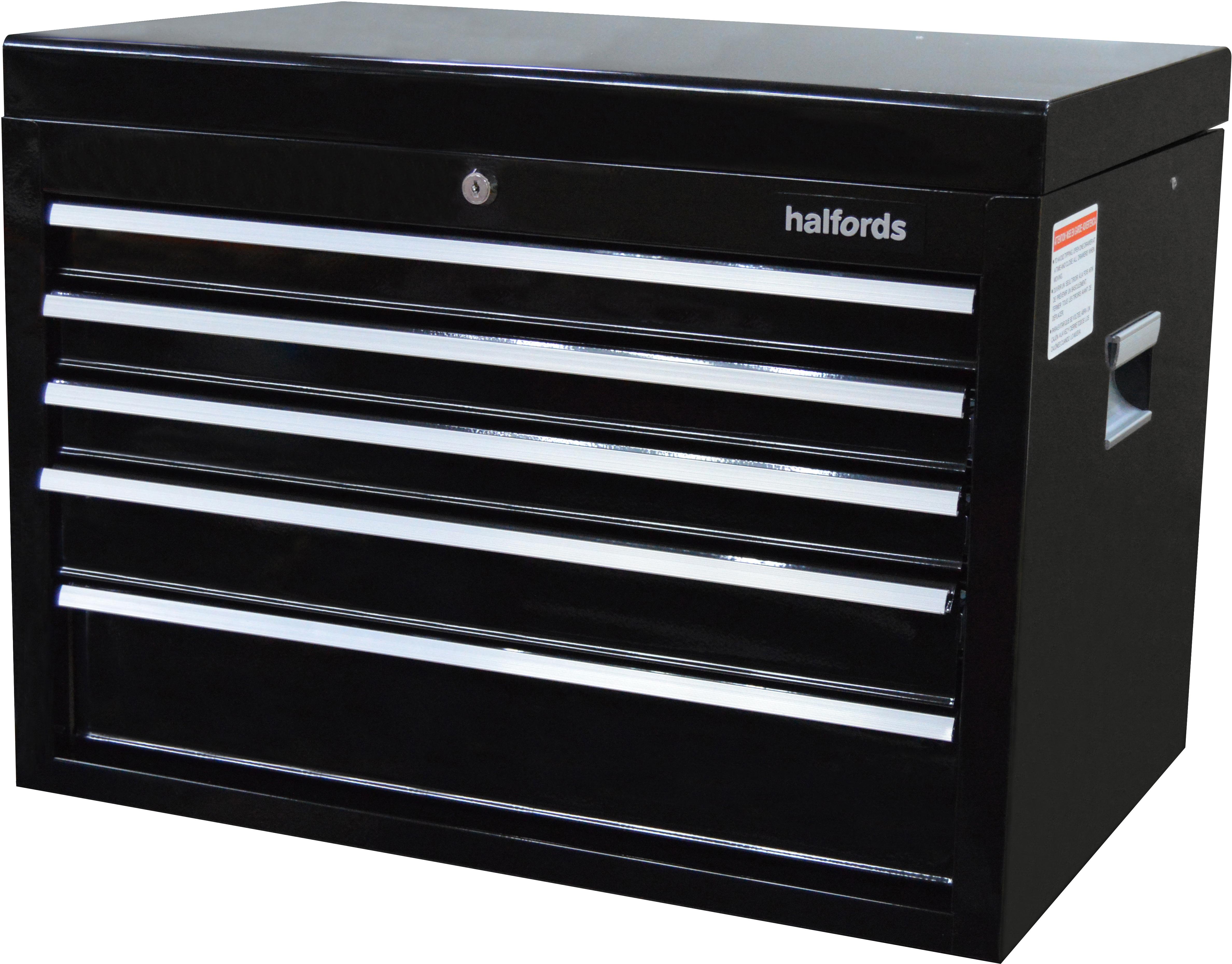 Halfords 5 Drawer Top Chest - Black