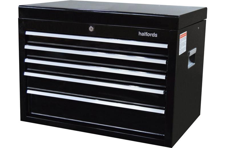 Halfords 5 Drawer Top Chest - Black Halfords 5 Drawer Top Chest - Black
