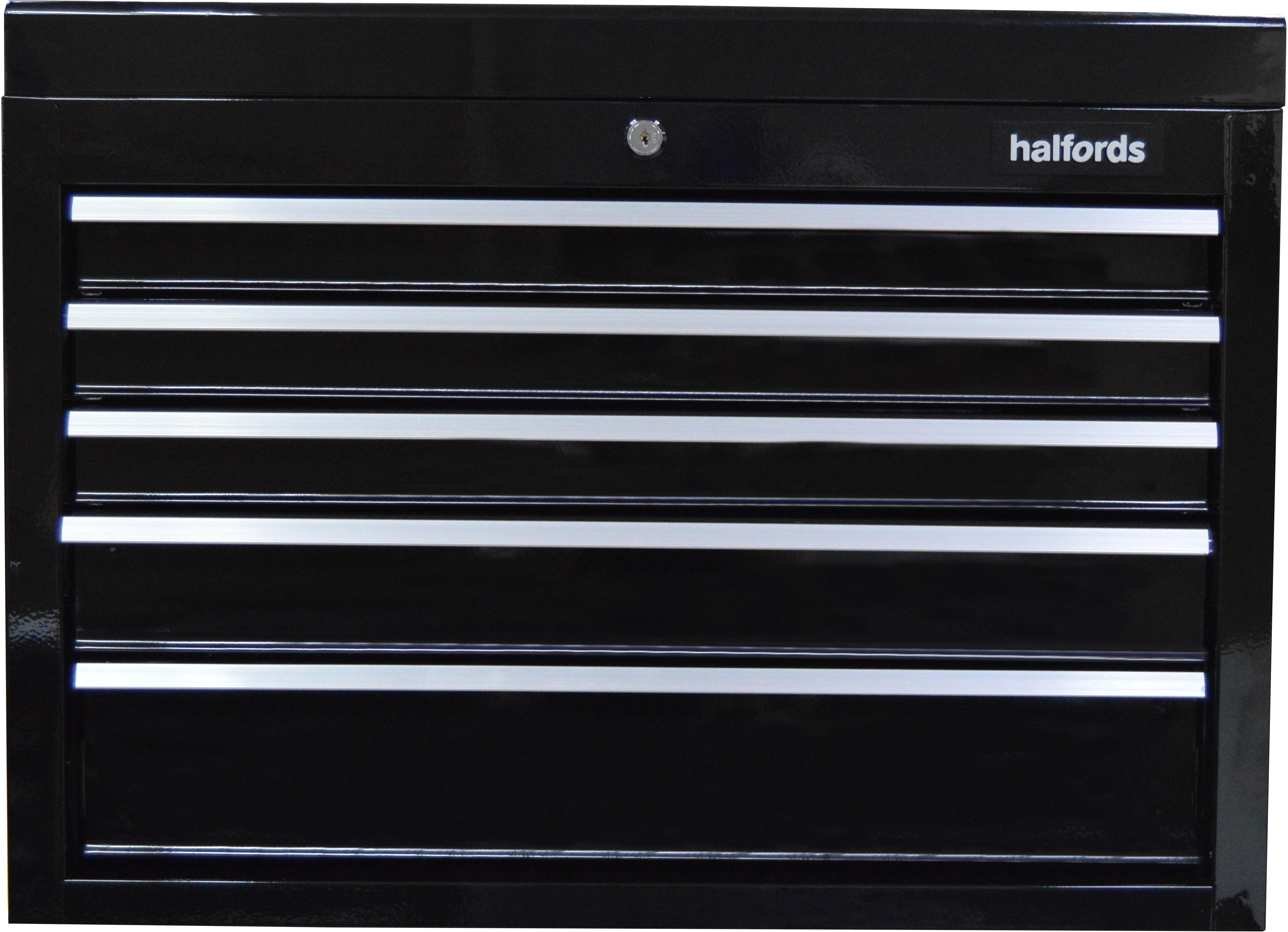 Halfords 5 Drawer Top Chest - Black