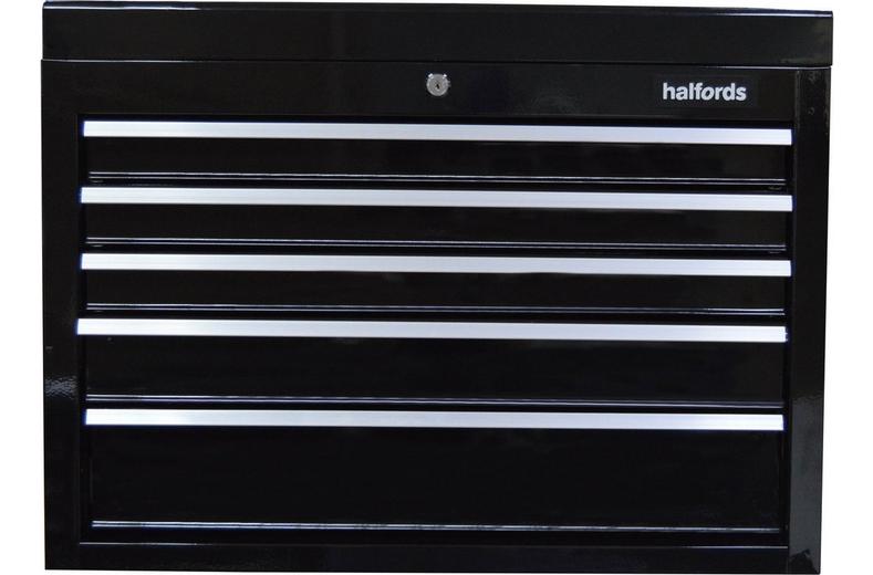 Halfords 5 Drawer Top Chest - Black Halfords 5 Drawer Top Chest - Black