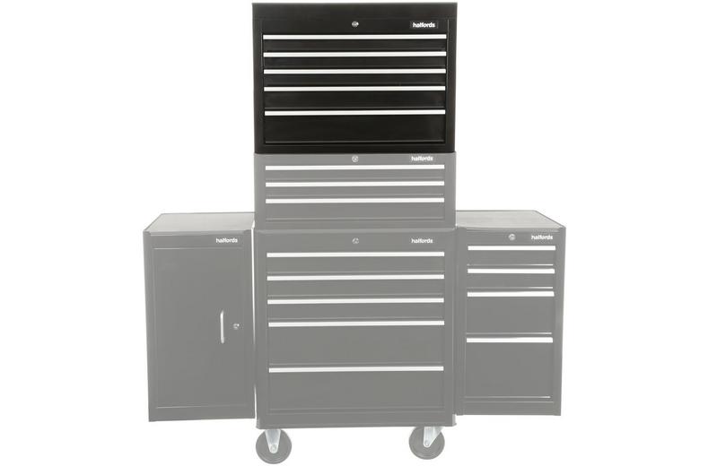 Halfords 5 Drawer Top Chest - Black Halfords 5 Drawer Top Chest - Black