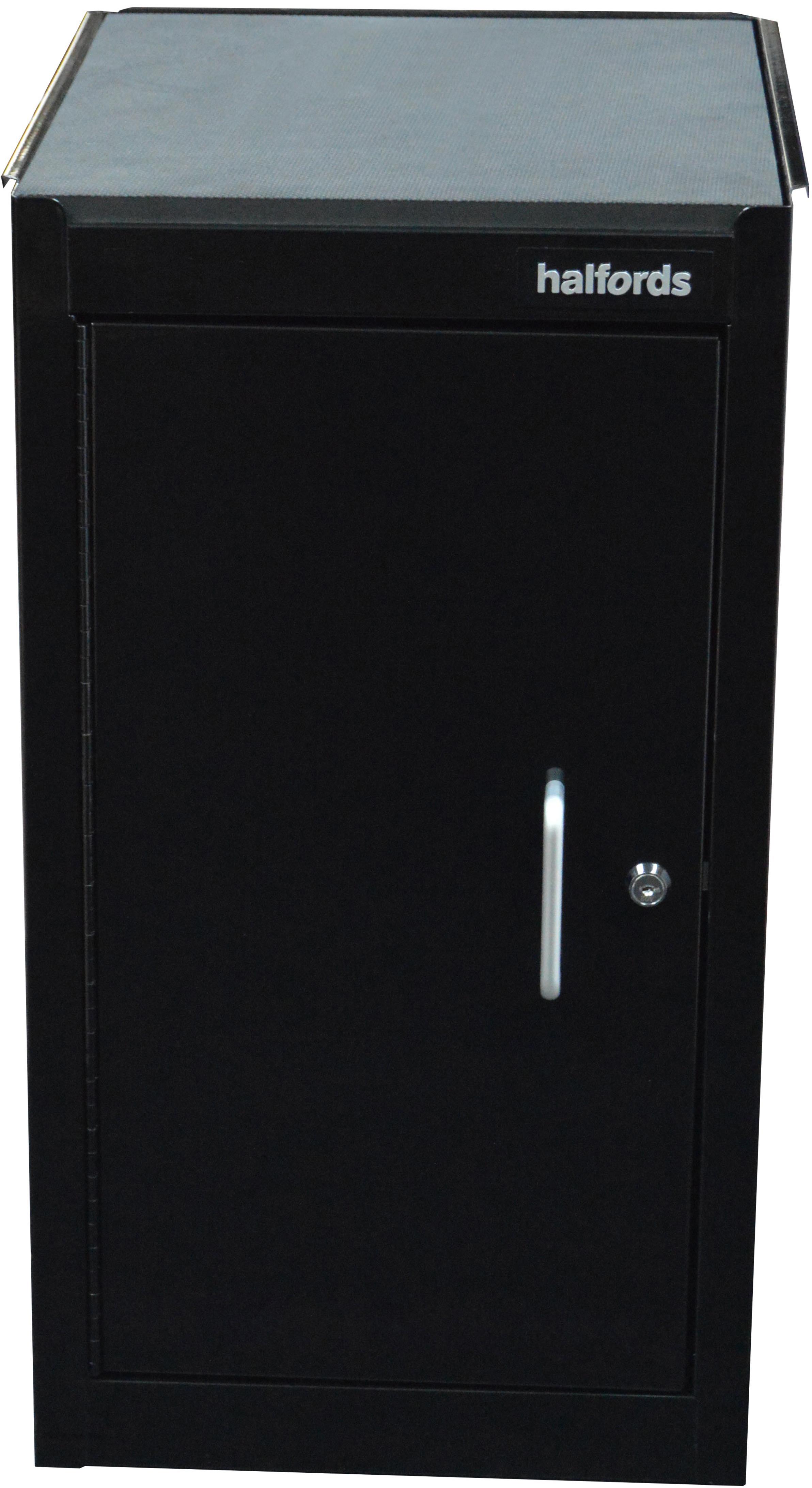 Halfords 1 Door 1 Shelf Side Cabinet - Black