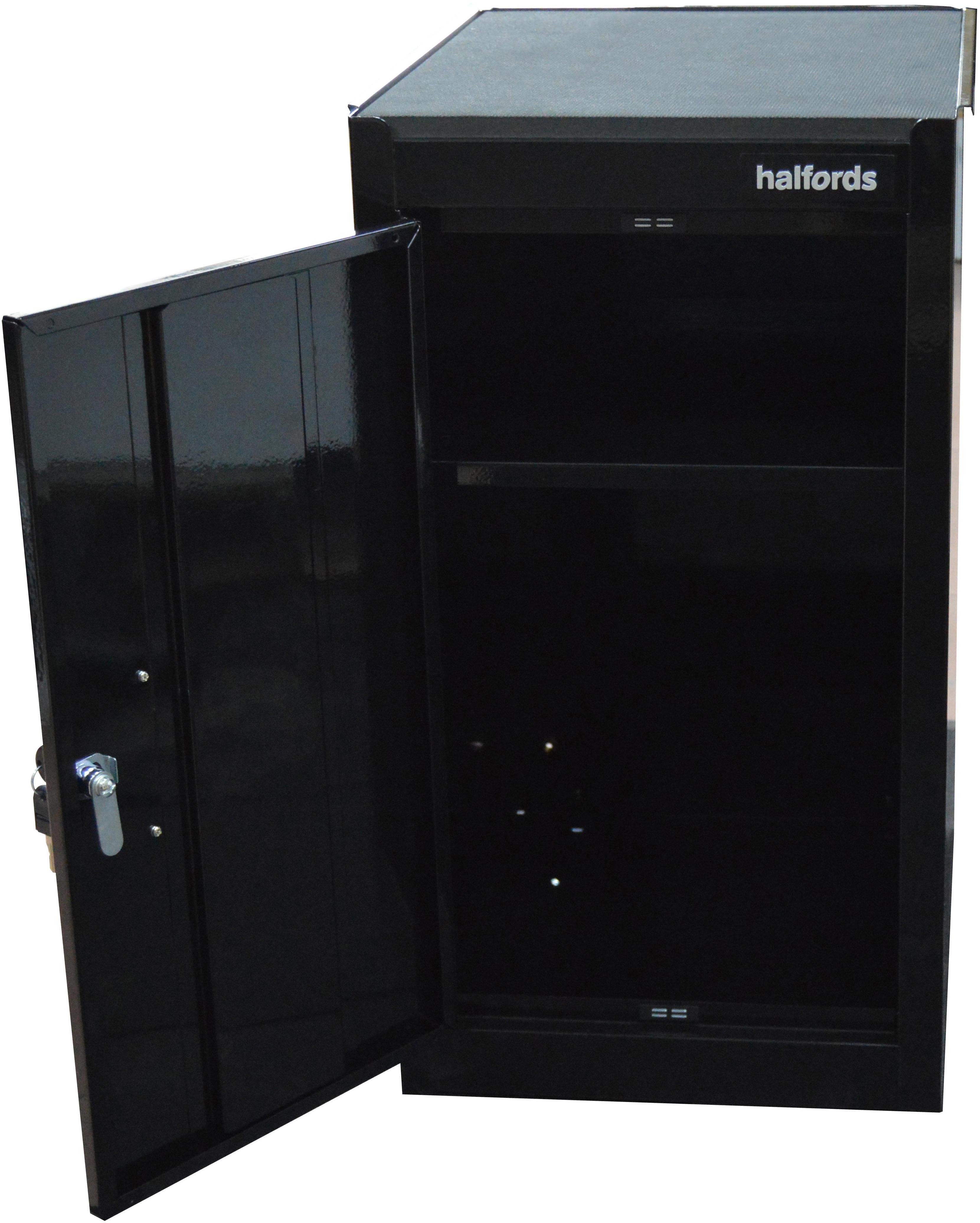 Halfords 1 Door 1 Shelf Side Cabinet - Black