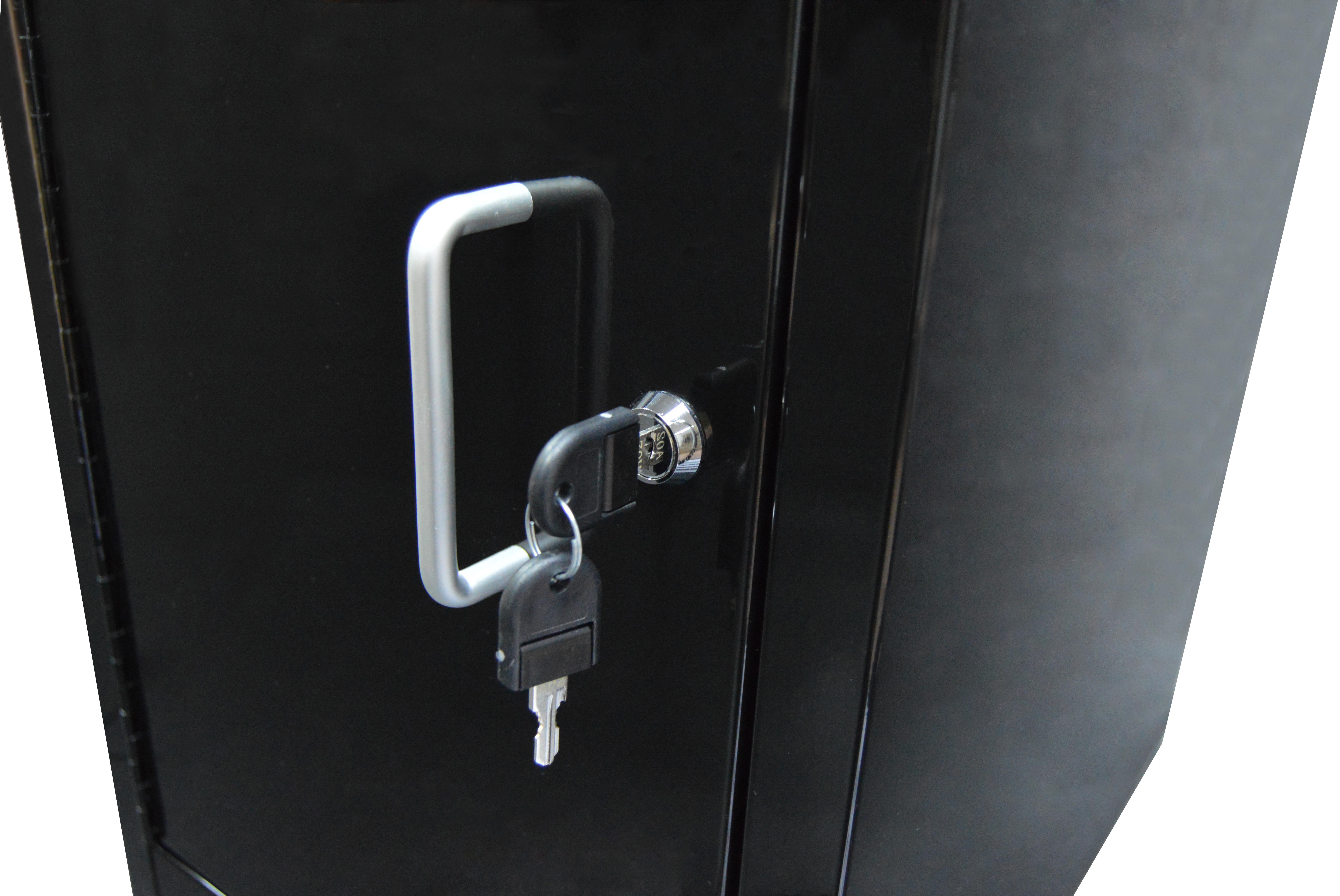 Halfords 1 Door 1 Shelf Side Cabinet - Black