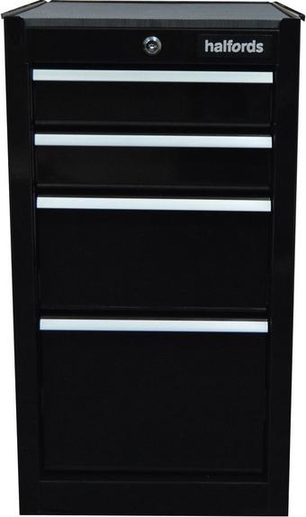 Halfords 4 Drawer Side Cabinet - Black