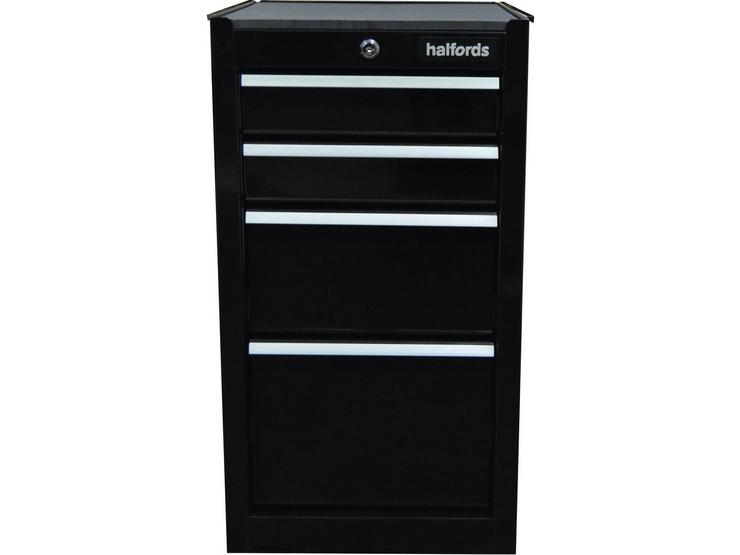 Halfords 4 Drawer Side Cabinet - Black