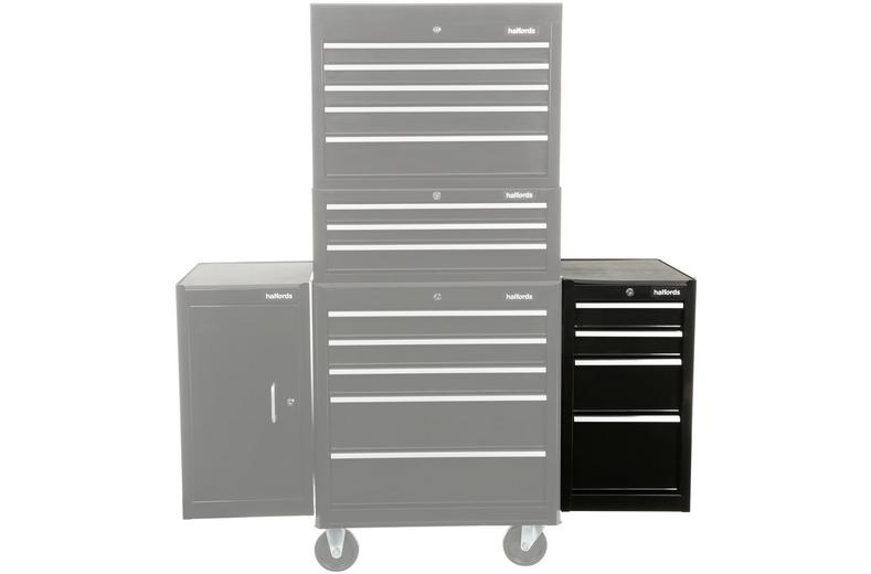 Halfords 4 Drawer Side Cabinet - Black Halfords 4 Drawer Side Cabinet - Black