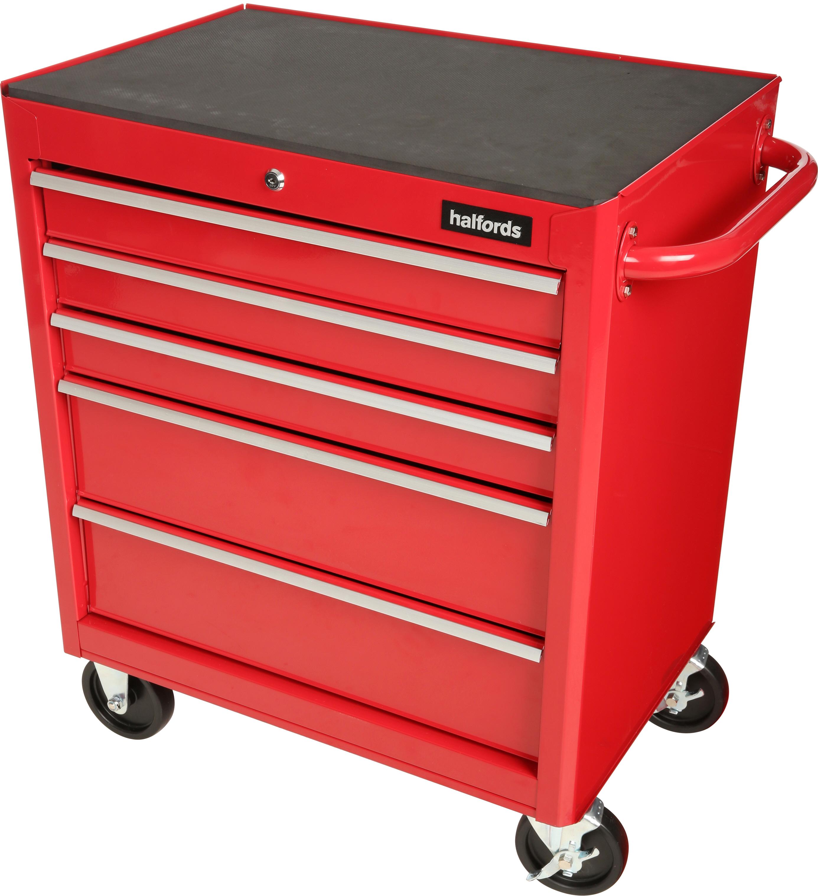 Halfords 5 Drawer Cabinet - Red