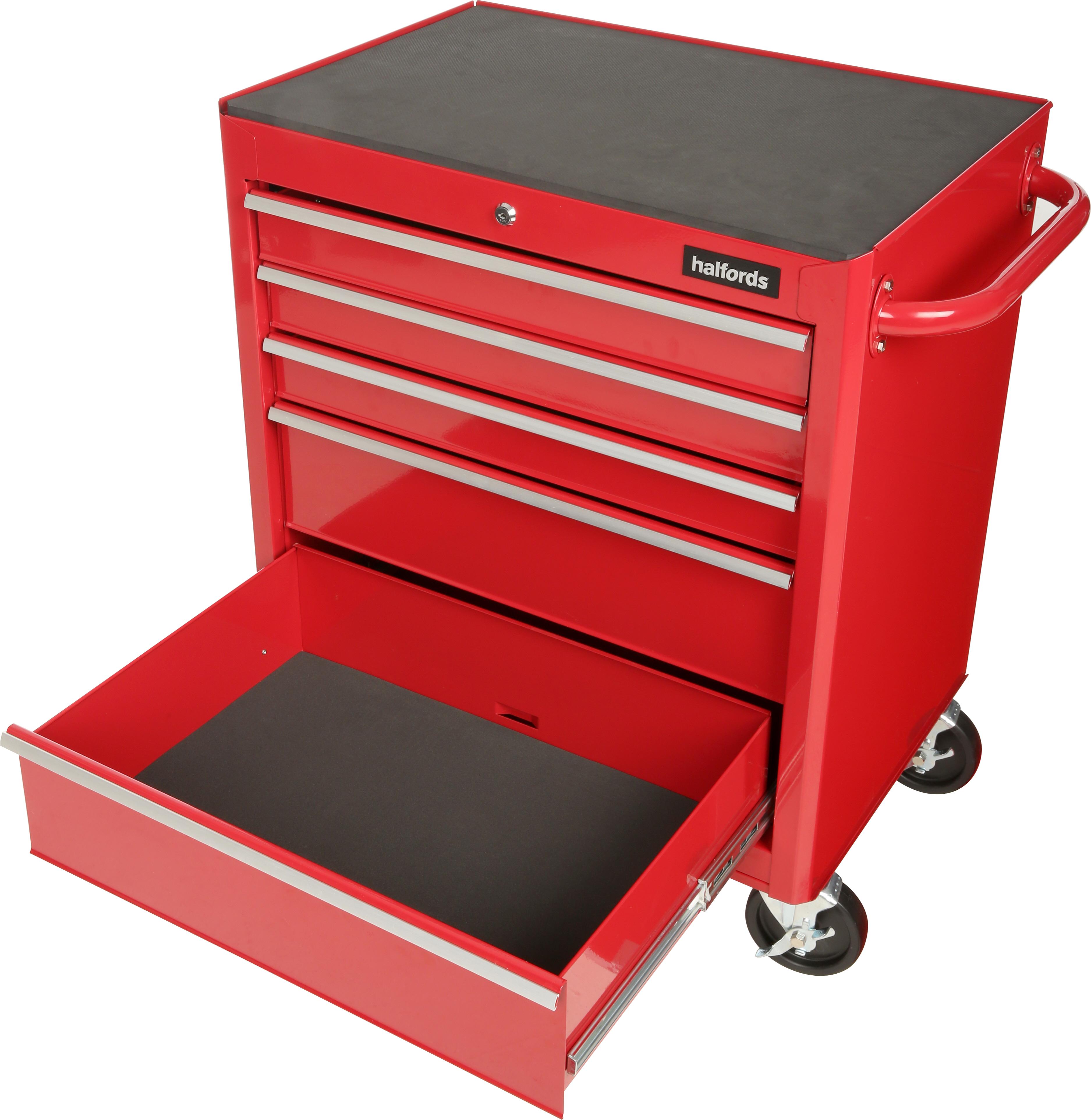 Halfords 5 Drawer Cabinet - Red