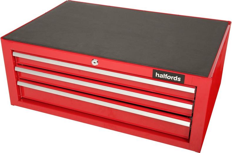 Halfords 3 Drawer Mid Chest - Red Halfords 3 Drawer Mid Chest - Red