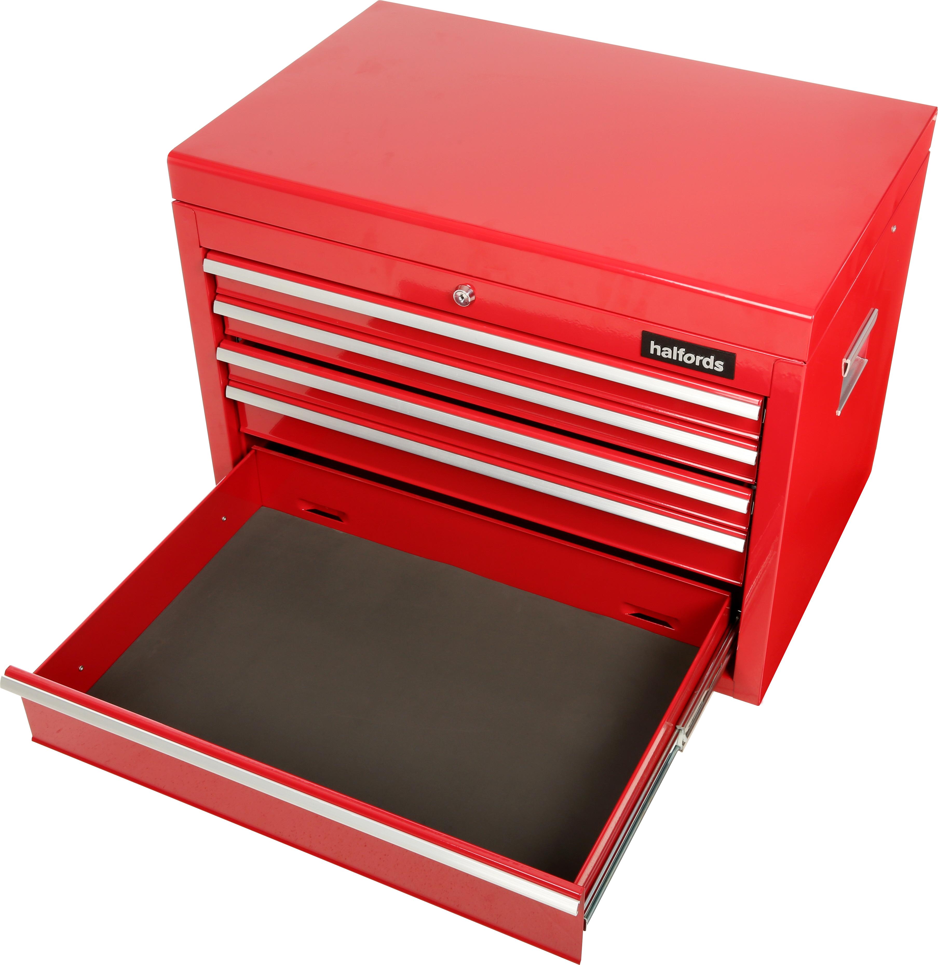 Halfords 5 Drawer Top Chest - Red