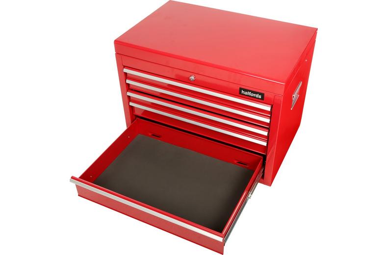 Halfords 5 Drawer Top Chest - Red Halfords 5 Drawer Top Chest - Red