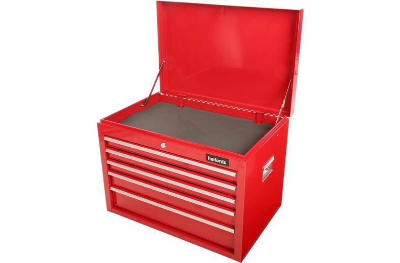 Halfords 5 Drawer Top Chest - Red Halfords 5 Drawer Top Chest - Red