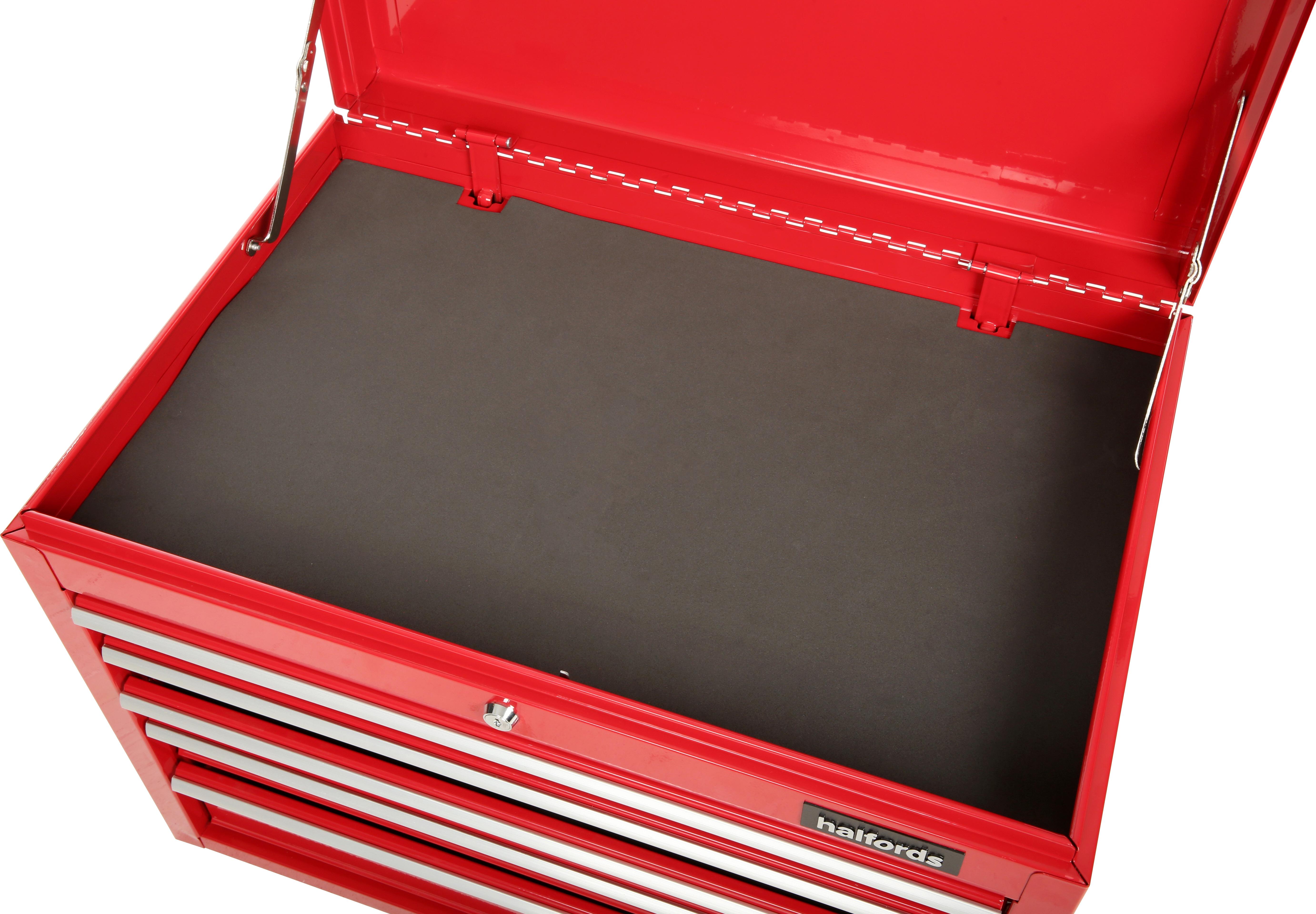 Halfords 5 Drawer Top Chest - Red