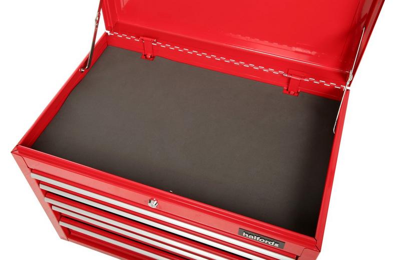 Halfords 5 Drawer Top Chest - Red Halfords 5 Drawer Top Chest - Red