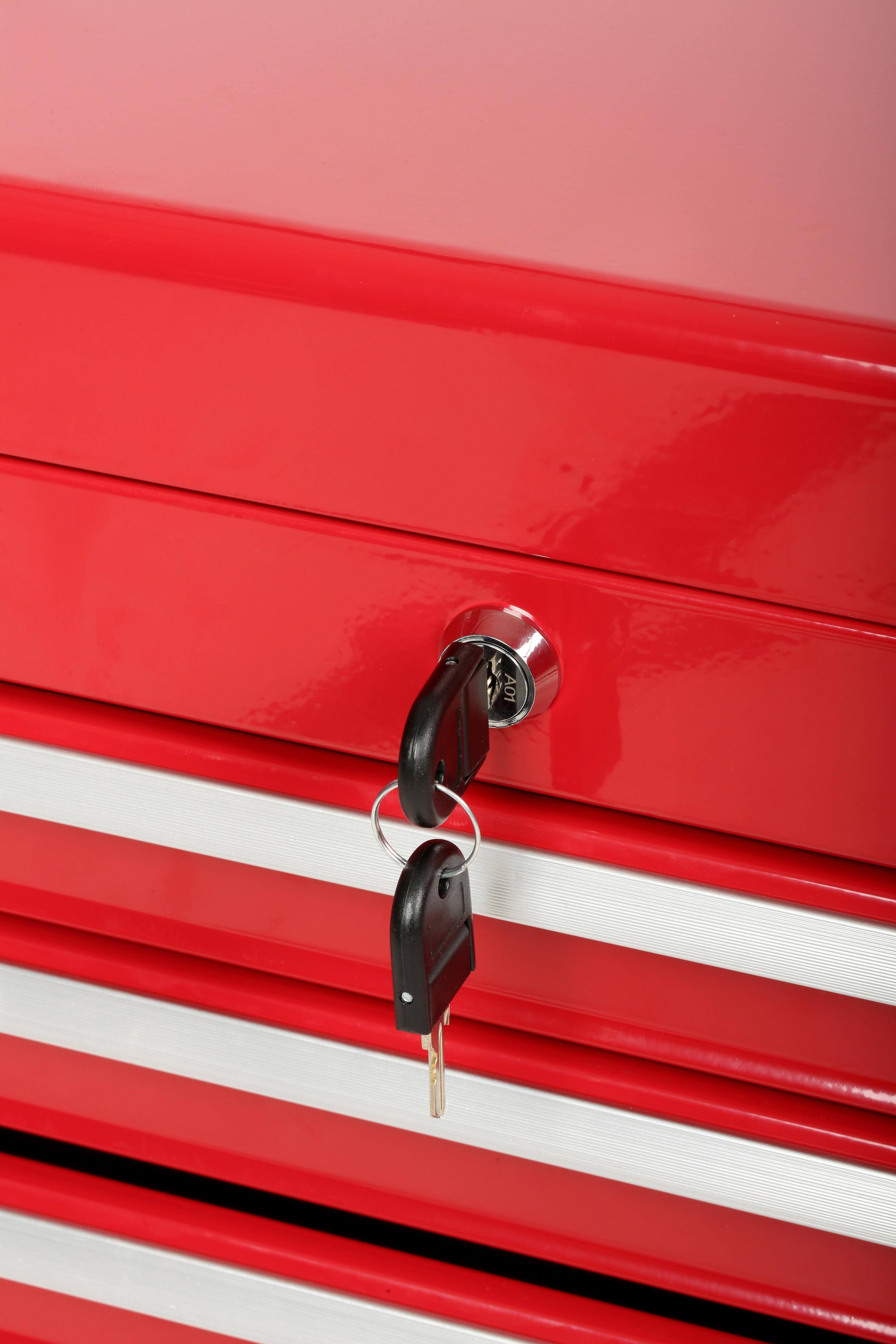 Halfords 5 Drawer Top Chest - Red