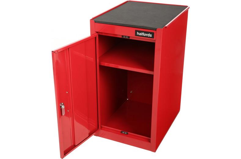 Halfords 1 Door 1 Shelf Side Cabinet - Red Halfords 1 Door 1 Shelf Side Cabinet - Red