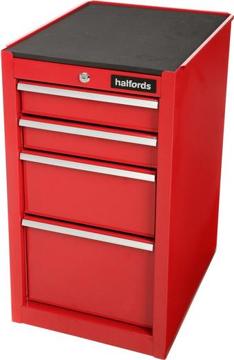 Halfords 4 Drawer Side Cabinet - Red