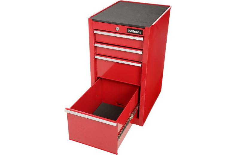 Halfords 4 Drawer Side Cabinet - Red Halfords 4 Drawer Side Cabinet - Red