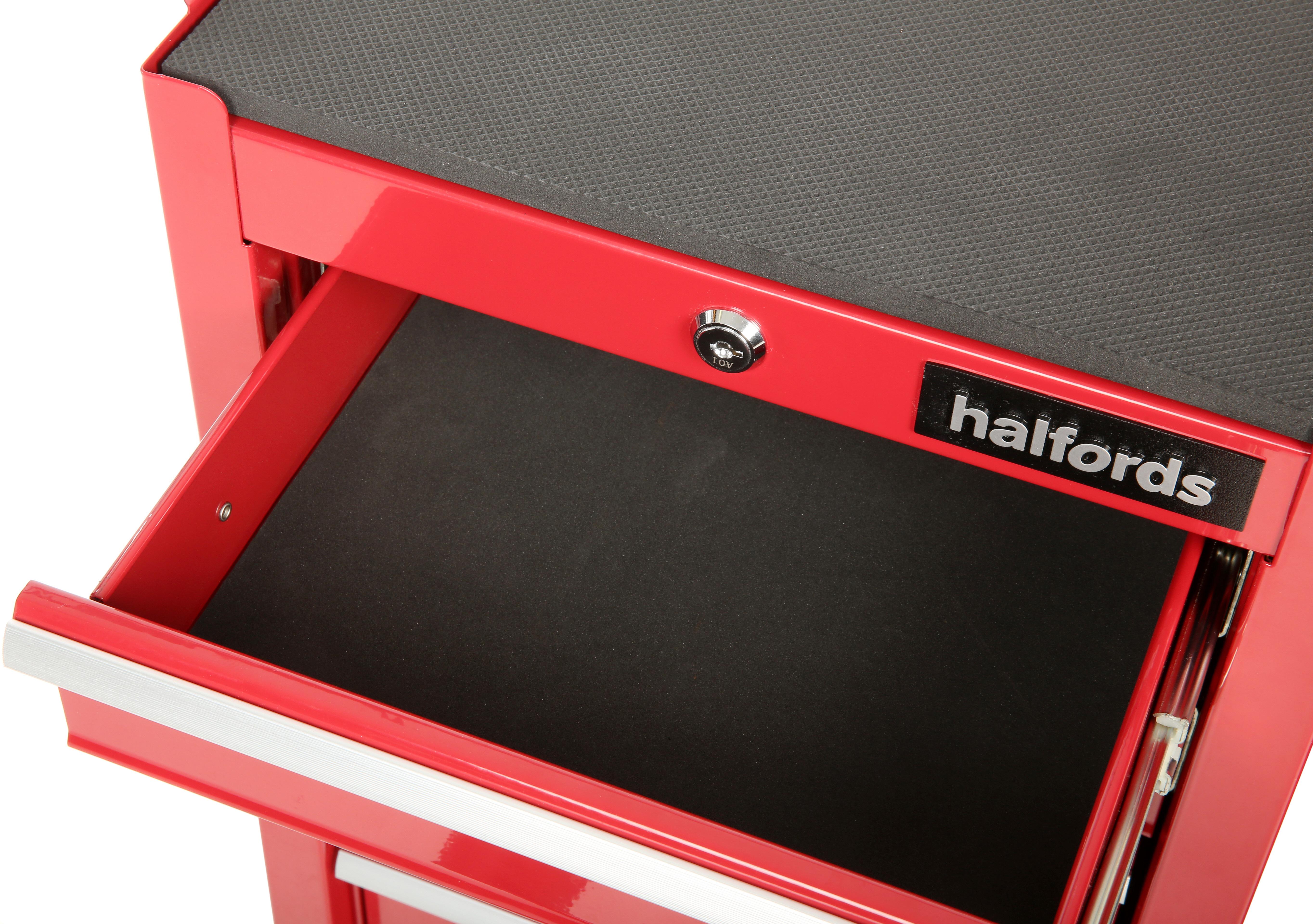 Halfords 4 Drawer Side Cabinet - Red