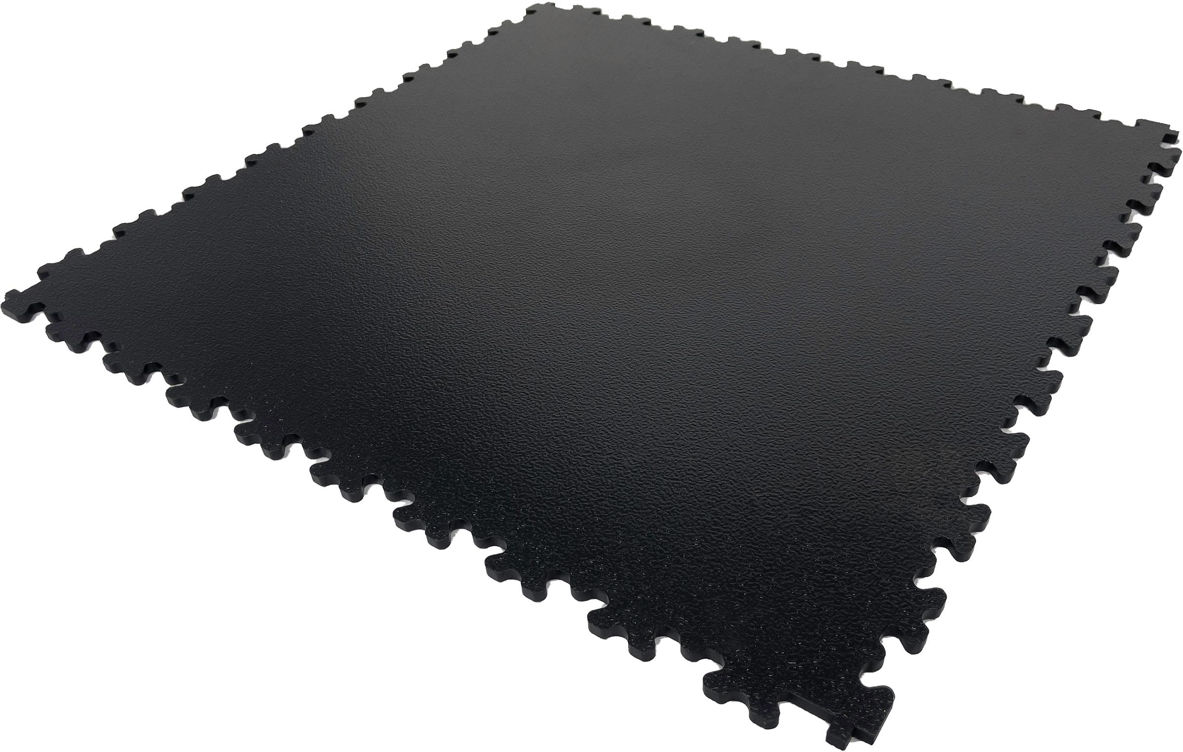 R-Tile  8Pc Dovetail 5Mm Floor Mats - Black, 51Cm Squared