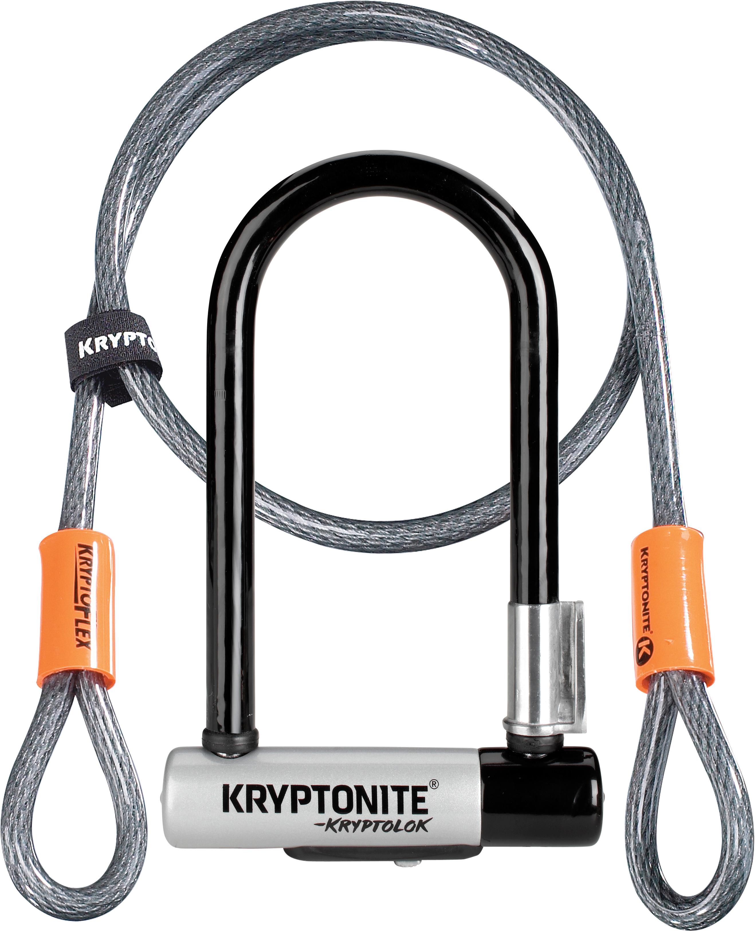 Kryptolok Mini U-Lock With 4 Foot Flex And Flexframe Bracket Sold Secure Gold