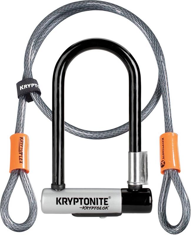 Halfords Kryptonite Kryptolok Mini U-Lock With 4 Foot Flex And Flexframe Bracket Sold Secure Gold | Extra 8% off for BC Members