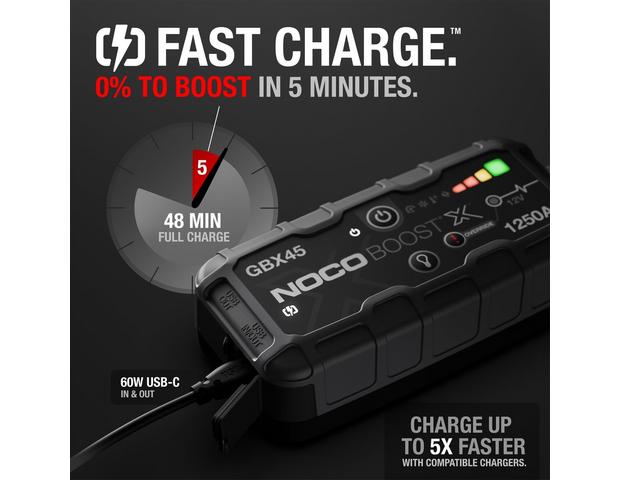 Noco Boost x GBX45 1250A 12V UltraSafe Portable Lithium Car Jump Starter