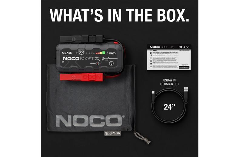 NOCO Boost X GBX55 1750A 12V UltraSafe Portable Lithium Jump Starter NOCO Boost X GBX55 1750A 12V UltraSafe Portable Lithium Jump Starter