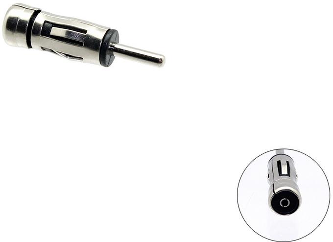 Car radio antenna adapter DIN to ISO, 20cm cable, angled