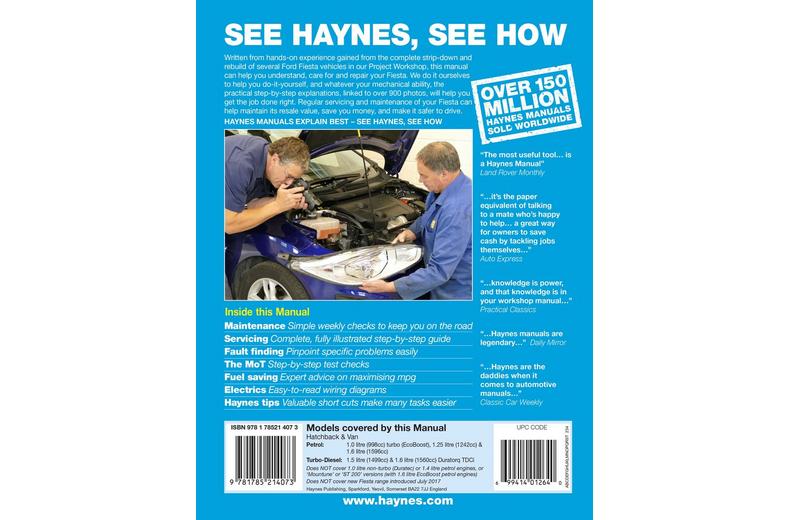 Haynes Ford Fiesta (Apr 13 - 17) Manual Haynes Ford Fiesta (Apr 13 - 17) Manual