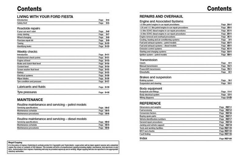 Haynes Ford Fiesta (Apr 13 - 17) Manual Haynes Ford Fiesta (Apr 13 - 17) Manual