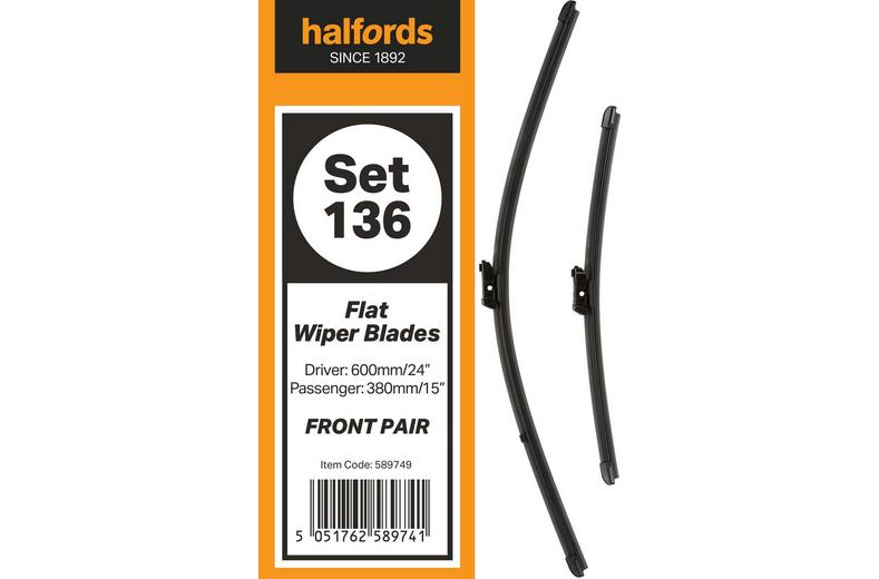 Halfords Flat Wiper Set 136 Halfords Flat Wiper Set 136