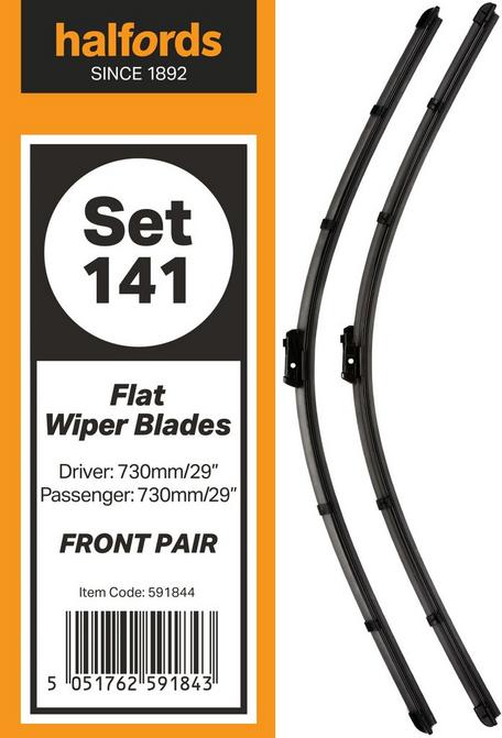 Halfords Set 141 Wiper Blades Front Pair