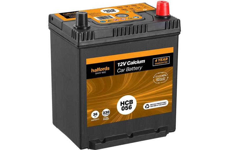 Halfords HCB056 12V Car Battery 4 Year Guarantee Halfords HCB056 12V Car Battery 4 Year Guarantee