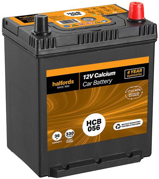 Halfords HCB056 12V Car Battery 4 Year Guarantee