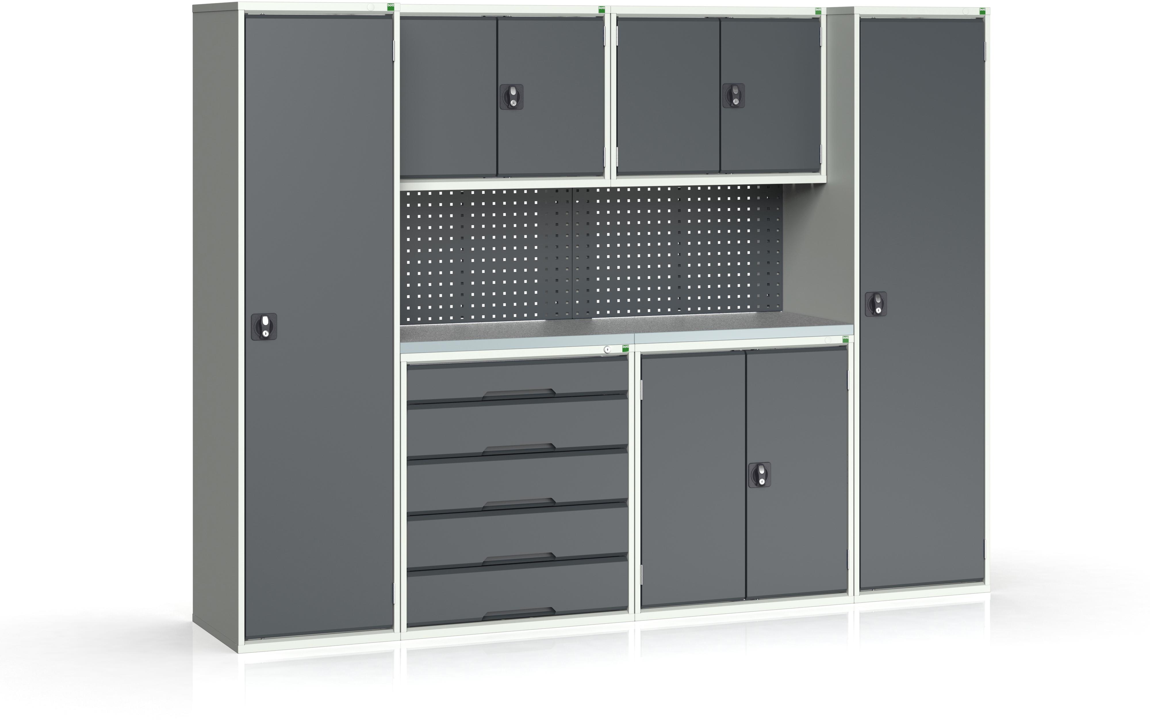 Bott Verso 6 Unit Garage Storage Set With Tall Cupboards