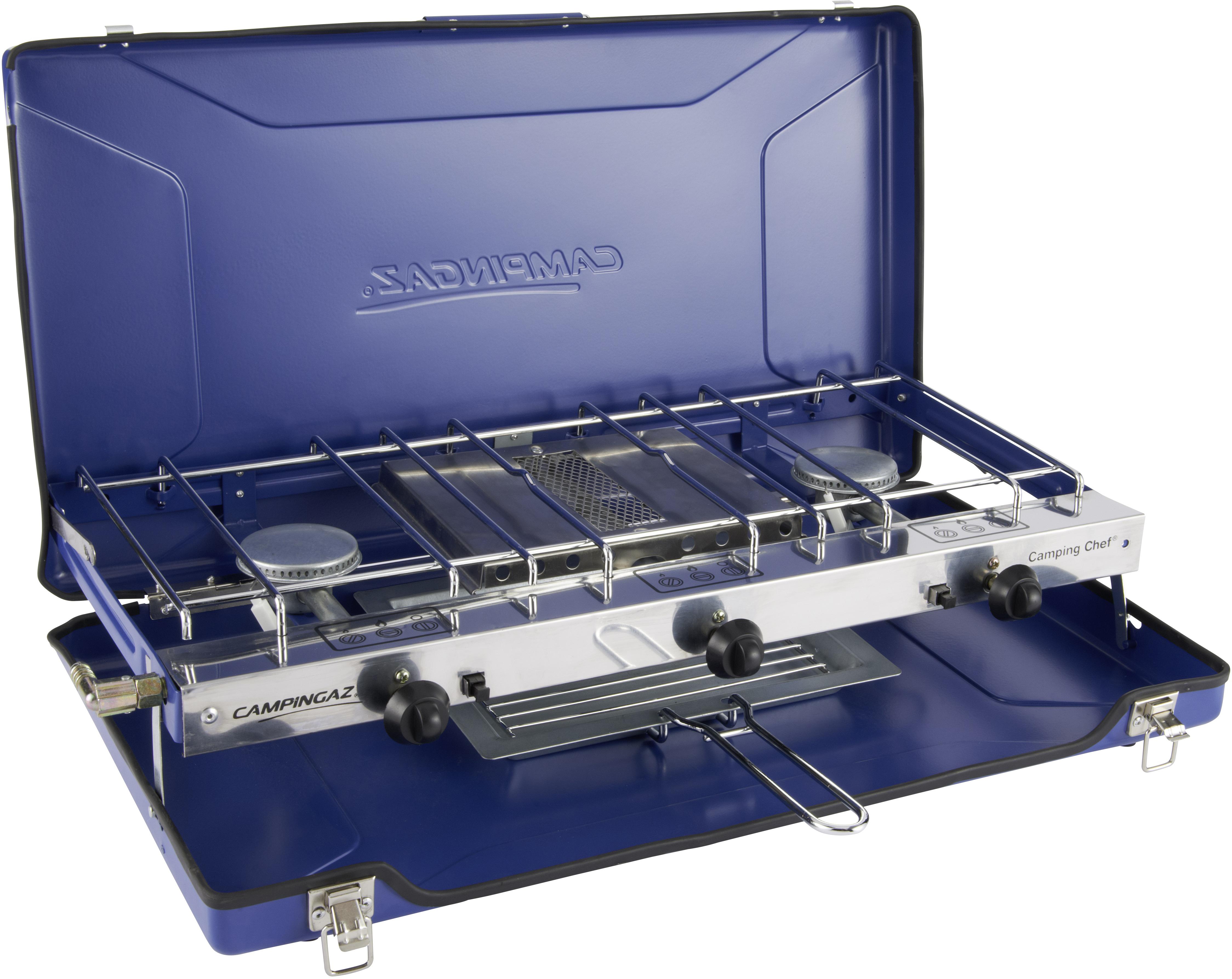 Campingaz® Camping Chef Folding Double Burner & Toaster Halfords UK