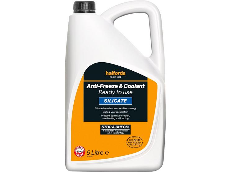 Halfords Silicate Antifreeze & Coolant Ready Mixed 5L