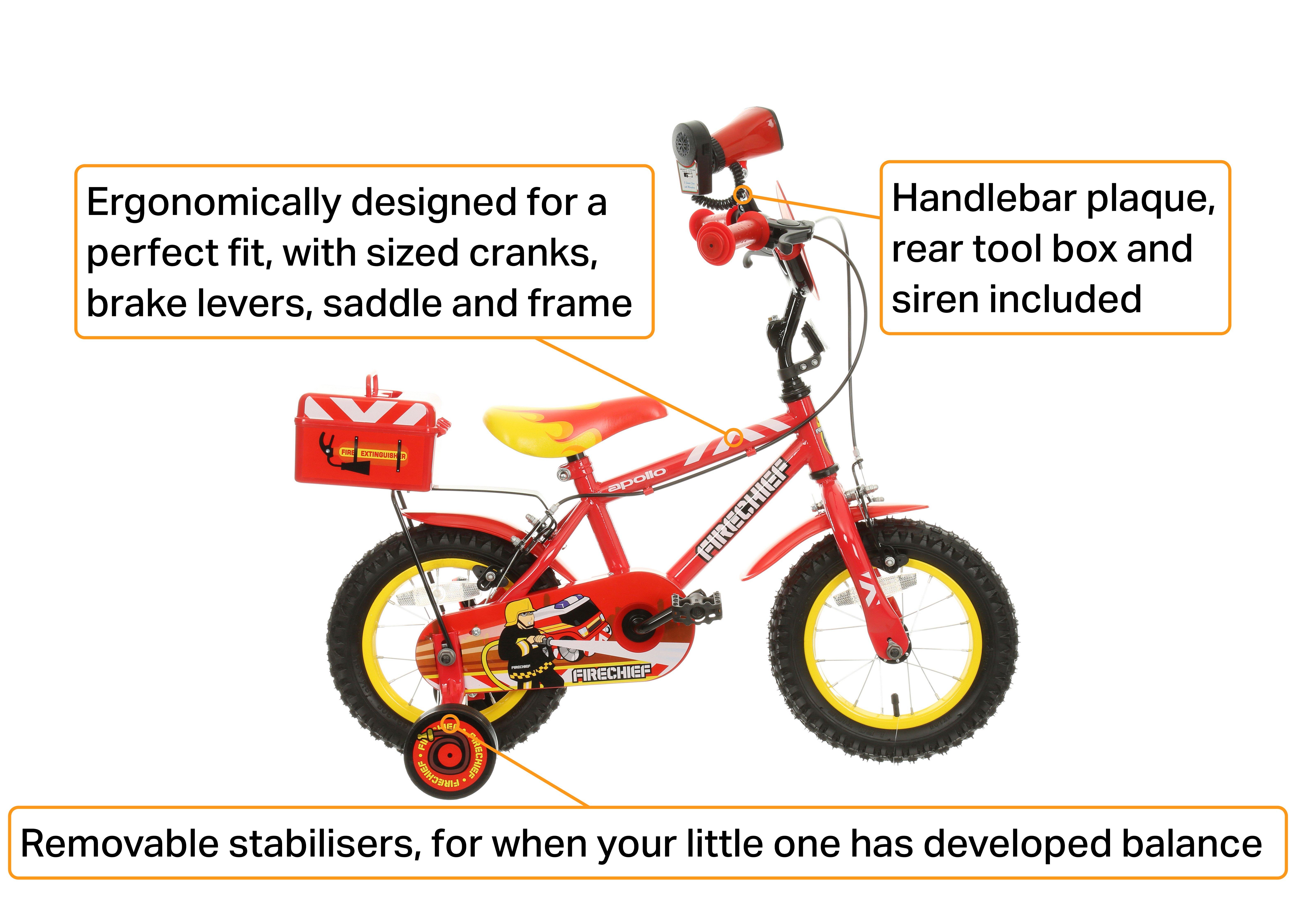 Apollo Firechief Kids Bike - 12" Wheel