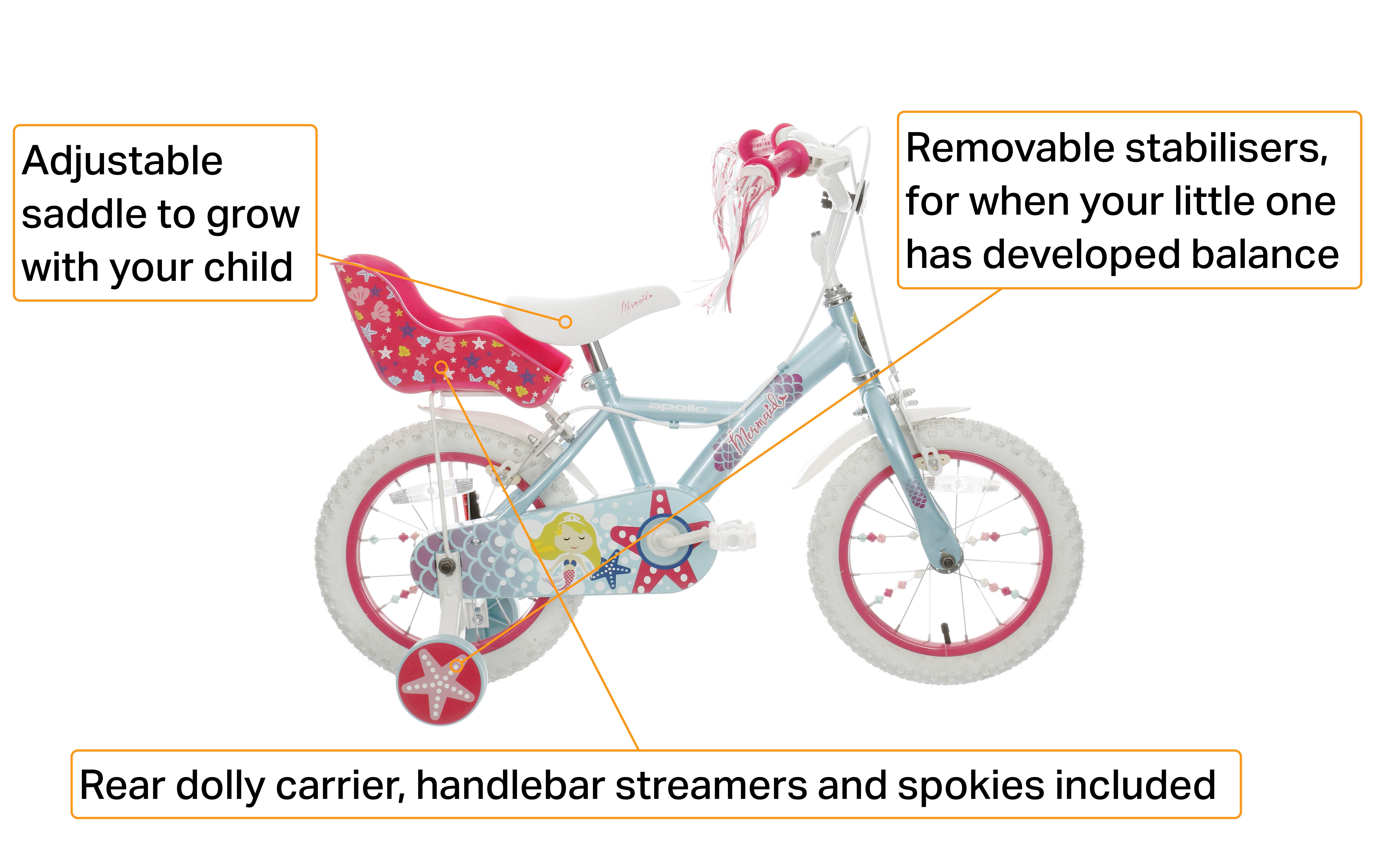 Apollo Mermaid Kids Bike - 14" Wheel