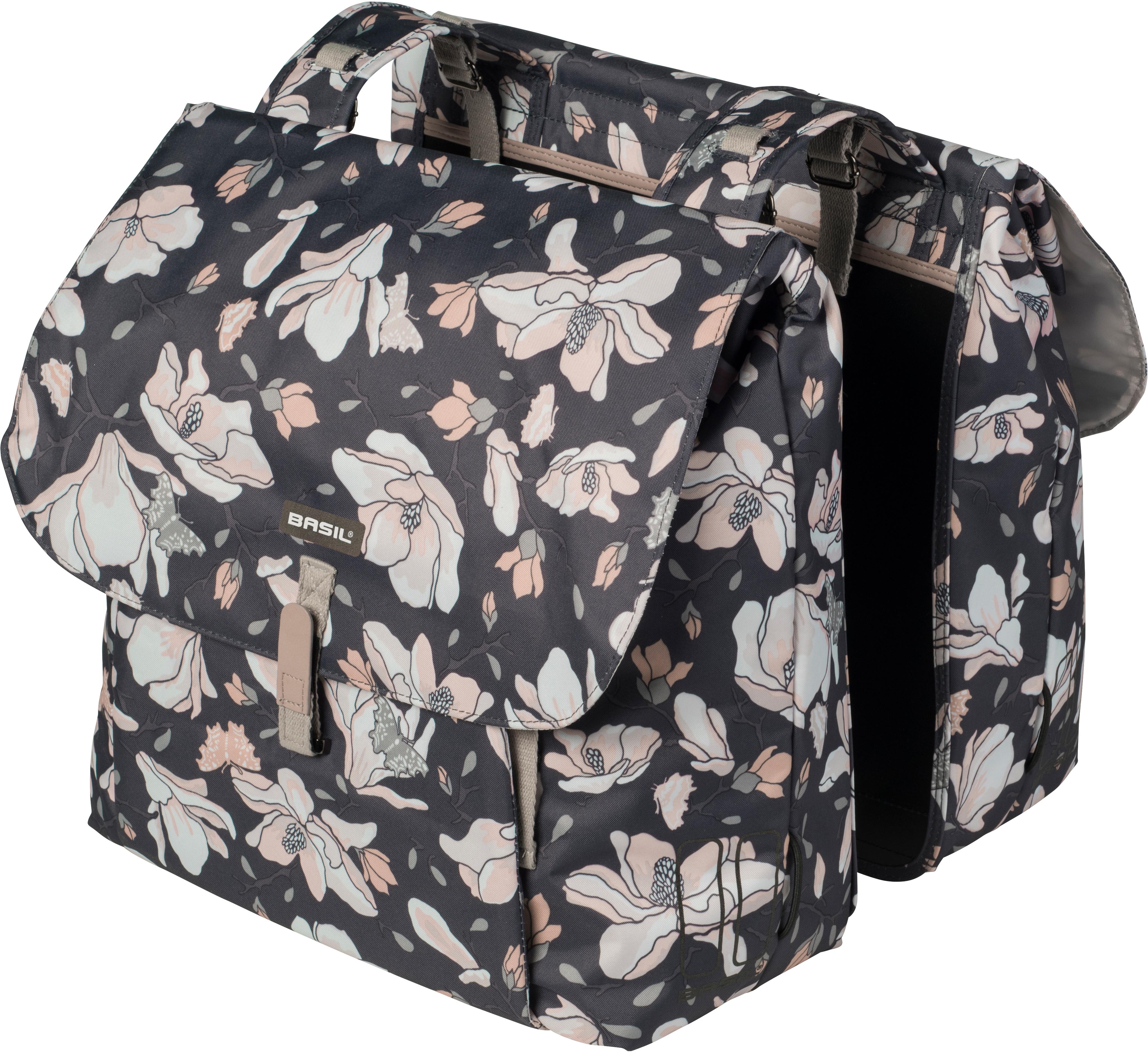Basil Magnolia Double Pannier Bag